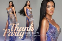 Ngắm váy không vải xuyên thấu đẹp “nức nở”của Kim Duyên trong tiệc cảm ơn Miss Universe 2021