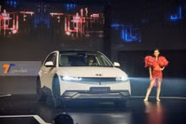 Hình ảnh xe điện IONIQ 5 được giới thiệu tại thị trường Việt Nam ngày 26/4/2022.