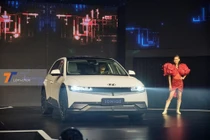 Hình ảnh xe điện IONIQ 5 được giới thiệu tại thị trường Việt Nam ngày 26/4/2022.