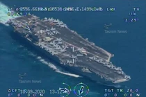 Iran công bố ảnh cụm tàu sân bay tấn công Mỹ trên eo biển Hormuz, chụp từ UAV