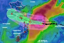 Bão số 13 bắt đầu giảm cấp