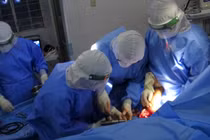 Bị máy cắt giấy cắt đứt 2 tay