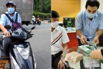 MC Quyền Linh đi dép lê, đeo ba lô tiền, tự chạy xe máy tới ủng hộ thêm 2,2 tỷ VNĐ cho quỹ vaccine cho người lao động nghèo