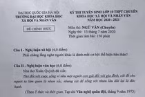 Hiệu trưởng Trường THPT Chuyên KHXH&NV nói gì về đề văn gây tranh cãi?