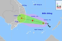 Bão cấp 10 hướng vào từ Bình Định - Bình Thuận, miền Trung mưa rất to