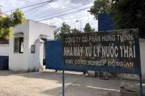 Nhà máy xử lý nước thải khu công nghiệp Đồng An xả nước thải ra sông Sài Gòn