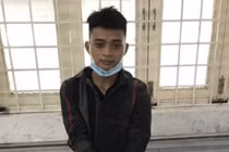 Đối tượng Lê Văn Quy tại cơ quan công an