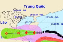 Bão số 8 đang tiến gần đất liền các tỉnh Hà Tĩnh đến Quảng Trị