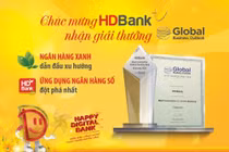 Ngân hàng Số, ngân hàng Xanh HDBank tiếp tục nhận giải thưởng quốc tế