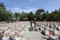 Một góc Nghĩa trang Liệt sỹ Quốc gia Trường Sơn.