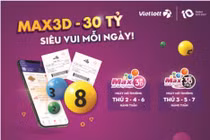 Xổ số Max 3D Pro chính thức mở thưởng từ ngày 13/9.