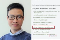 Nhà toán học người Việt nhận giải thưởng danh giá của Hội Toán học châu Âu