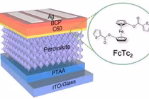 Pin mặt trời perovskite với lớp ferrocene. Ảnh: Li et al. 2022