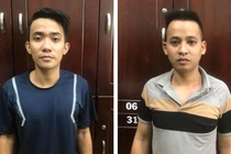 Cường và Cương sau khi bị bắt.