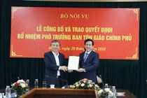 Bộ Nội vụ bổ nhiệm Phó Trưởng ban Ban Tôn giáo Chính phủ