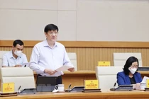 Bộ trưởng Bộ Y tế Nguyễn Thanh Long báo cáo công tác phòng, chống dịch. 