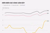 Giá vàng tăng cao nhất 2 tháng