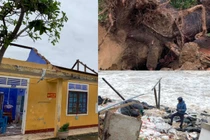Cập nhật: Bão số 13 cuốn bay mái trường học, "nhổ" bật gốc cây, cuốn trôi nhà dân