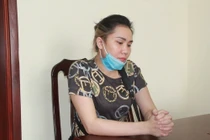 Đối tượng Đặng Kim Oanh tại cơ quan công an (ảnh: Công an tỉnh Nghệ An).