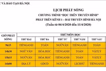 Lịch phát sóng học trên truyền hình tuần từ 06/4/2020 đến 11/4/2020