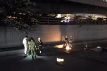 Hiện trường vụ tai nạn.