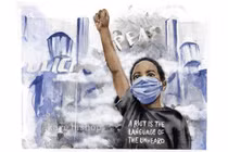 Bức ảnh cậu bé da đen 7 tuổi giơ nắm đấm khiến cả nước Mỹ sục sôi