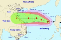 Bão Saudel giật cấp 13 đang tiến gần Quần đảo Hoàng Sa
