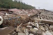 Nam Định: Tan hoang bờ kè Khu du lịch sinh thái Rạng Đông