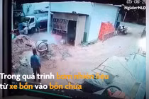 Xe bồn bốc cháy khi tiếp nhiên liệu cho cây xăng, 2 người chết