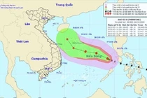 Bão số 8 đi chuyển chậm theo hướng Tây Tây Bắc