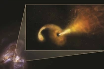 Hãi hùng lỗ đen siêu lớn nuốt sao, phóng ra tia phản lực