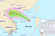 Vùng áp thấp đã mạnh lên thành áp thấp nhiệt đới trên Biển Đông