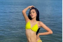 "Đường cong chết người" của Hoa hậu Đỗ Thị Hà trong trang phục bikini