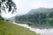 Khu vực xảy ra tai nạn lật thuyền. 