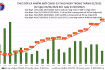 Ngày 21/2: 62 tỉnh thành ghi nhận 46.88ca, số ca tử vong tăng lên 104 ca