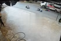 Video: Nữ sinh phóng nhanh, không quan sát... đâm trúng người