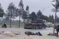 Va chạm với xe tải hạng nặng, 2 mẹ con tử vong tại chỗ