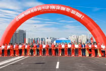 Thủ tướng cắt băng khánh thành cầu Vĩnh Tuy giai đoạn 2