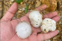 Mưa đá to bằng quả trứng gà rơi dày đặc ở Hà Giang