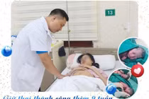 Cuộc chiến giữ song thai cho sản phụ bị tử cung ngắn, ối thõng âm đạo