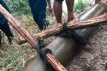 Đang làm rẫy, hoảng hốt phát hiện quả bom "khủng" còn nguyên kíp nổ