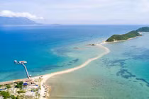 Đường mòn trên biển “độc nhất” ở đảo Điệp Sơn