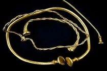 Dò kim loại trên cánh đồng, kinh ngạc phát hiện kho báu toàn vàng