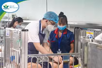 Bệnh nhi nhiễm Adenovirus đang được điều trị tại Trung tâm Hô hấp, Bệnh viện Nhi Trung ương