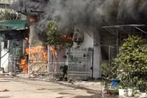 Cháy lớn lan nhanh thiêu rụi nhà dân tại Thái Nguyên