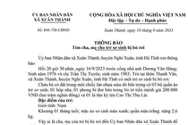 Hà Tĩnh: Tìm người thân cho bé sơ sinh bị bỏ rơi