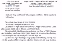 Công ty Tín Hoằng bị đề nghị thu hồi giấy phép khai thác khoáng sản