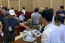 Ứng Hòa đấu giá thành công 24 lô đất, cao nhất 63,6 triệu/m²