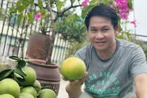 Xuýt xoa khu vườn trĩu quả trên sân thượng nhà ca sĩ Trọng Tấn