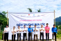 Đoàn thanh niên Ngân hàng Bắc Á xây dựng điểm trường cho học sinh Hòa Bình